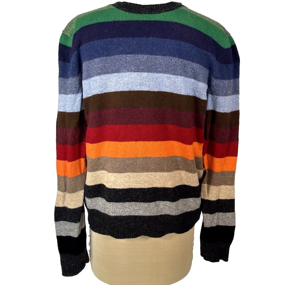 Vintage GAP Sweater Small Rainbow Striped Crewneck Knit Pullover Y2K Hong Kong